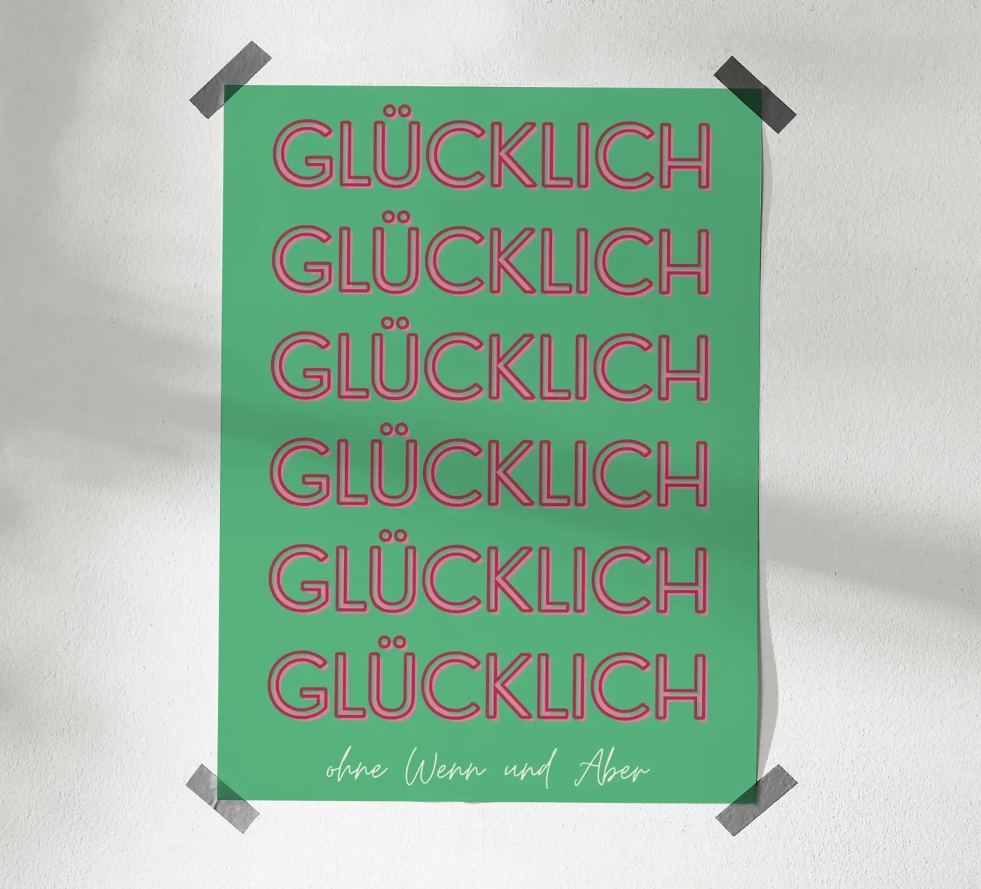 Glücklich poster de DigiWunderwerk