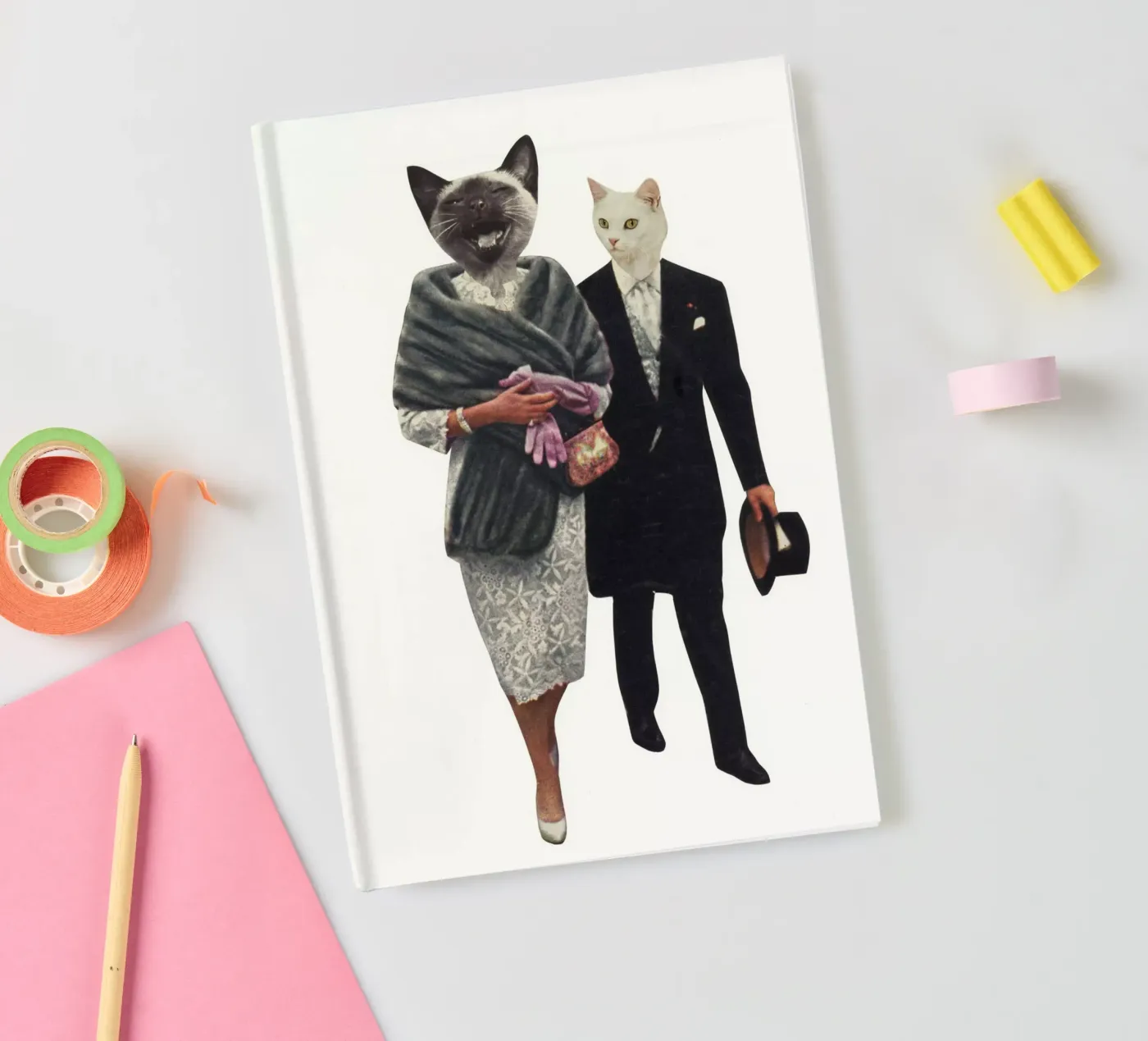 Cat Lovers notebook by Cassia Beck Collage