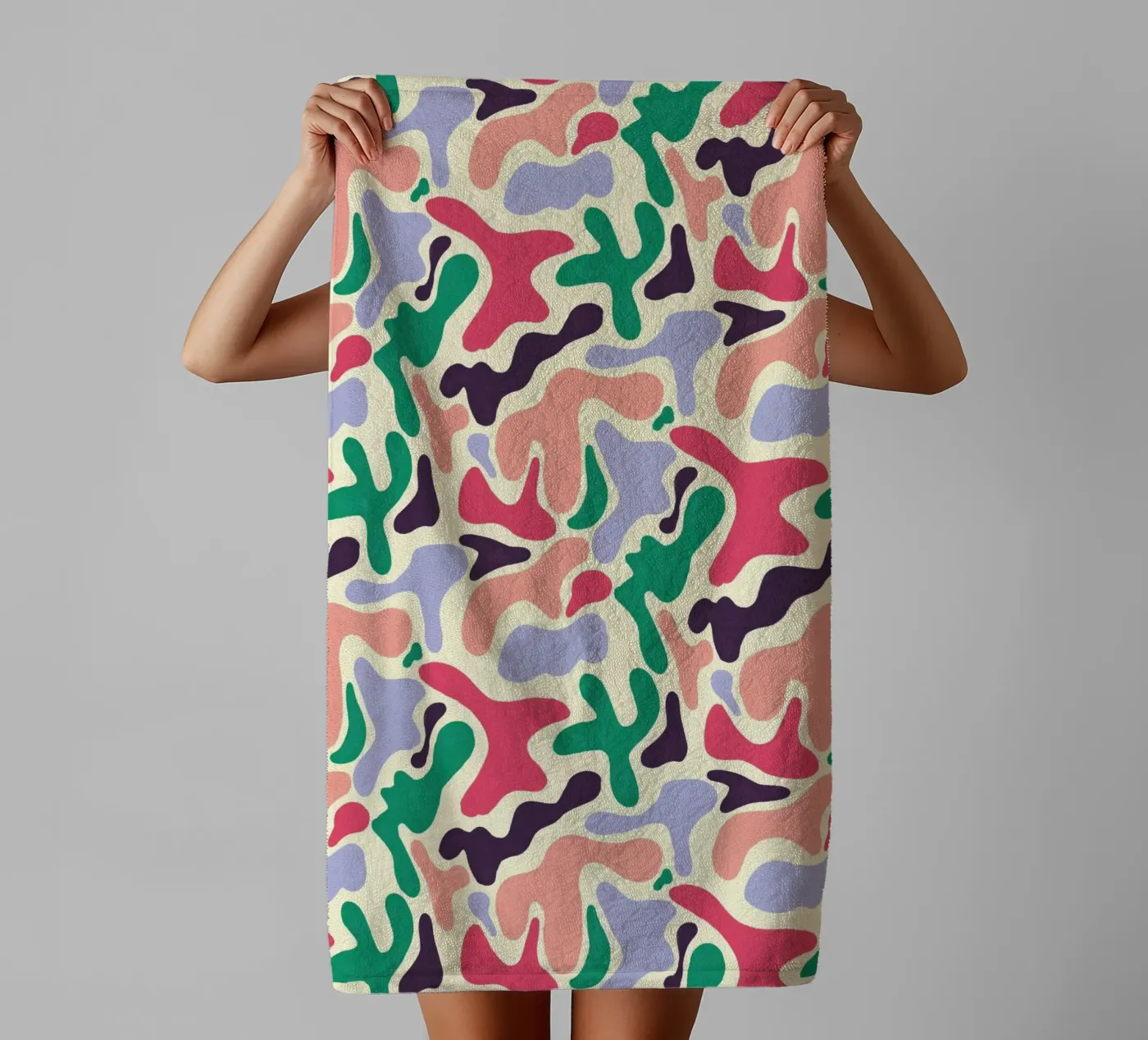 Cherry Orchard Pattern towel by AufMarenART