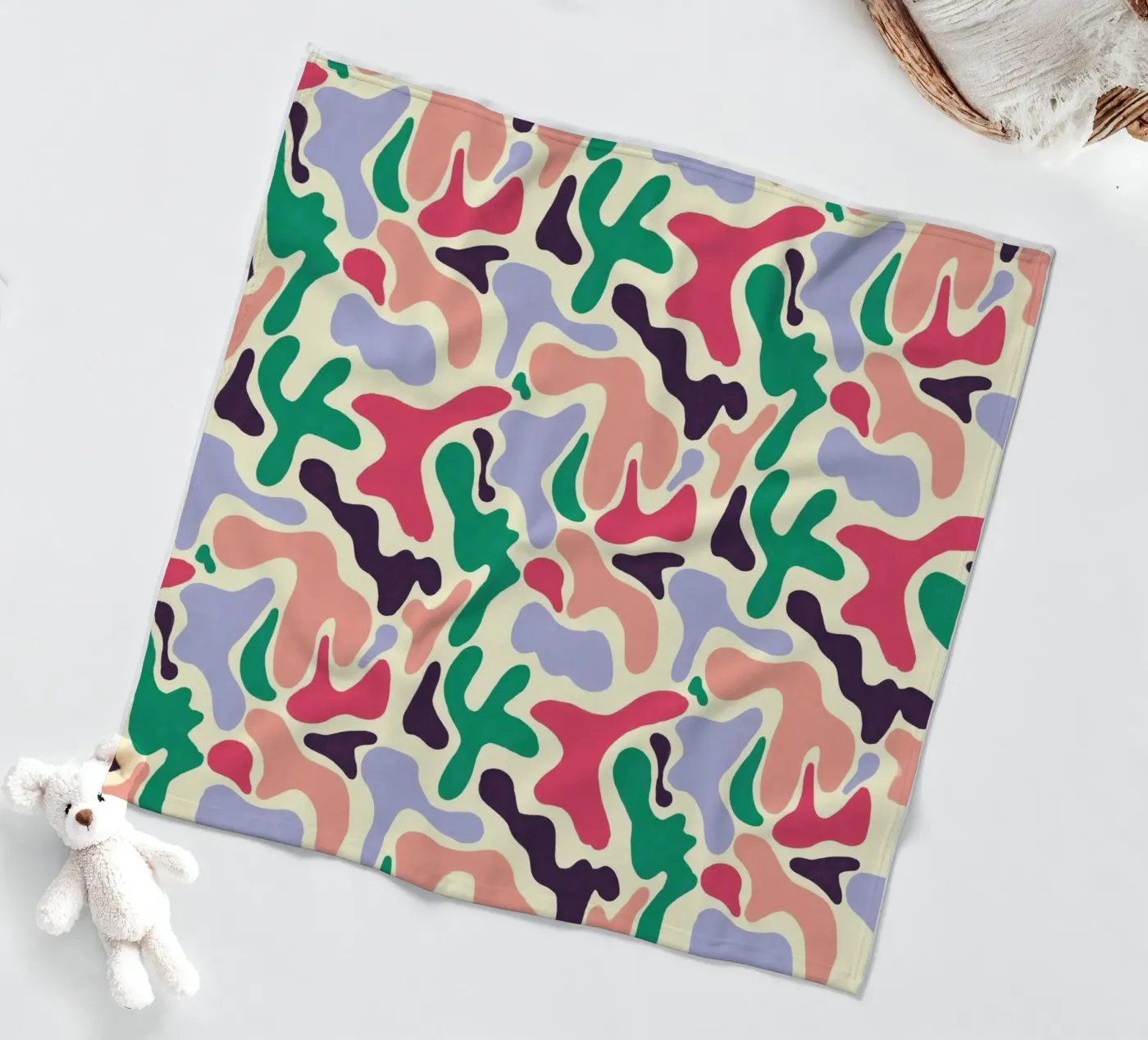 Cherry Orchard Pattern fleece blanket by AufMarenART