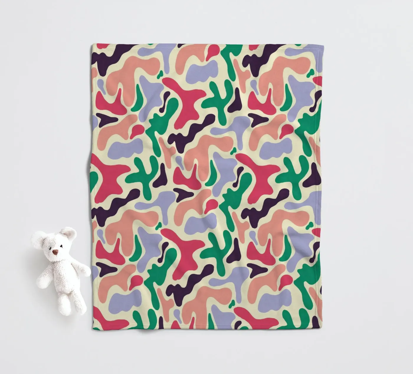 Cherry Orchard Pattern fleece blanket by AufMarenART