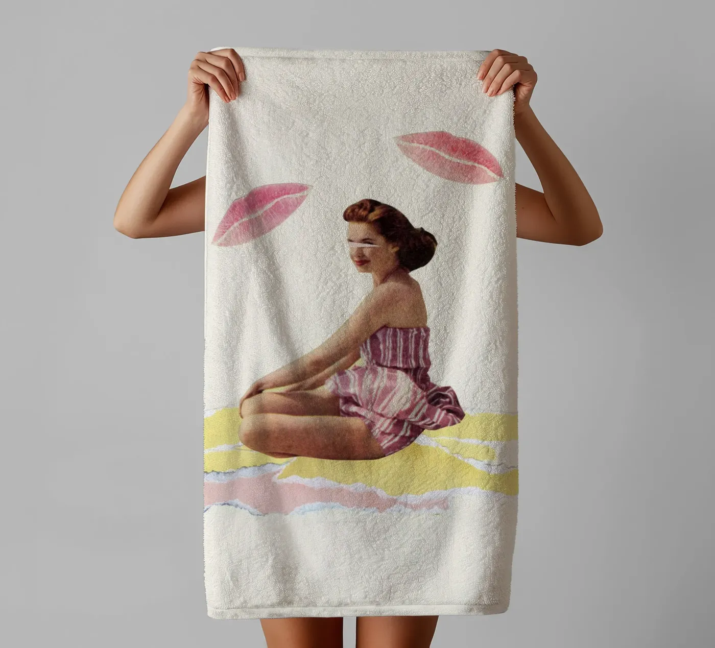 Be Mine towel by Cassia Beck Collage
