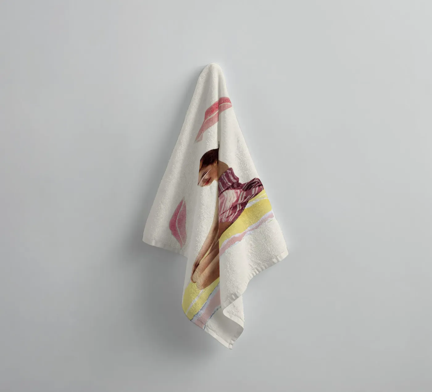 Be Mine towel by Cassia Beck Collage