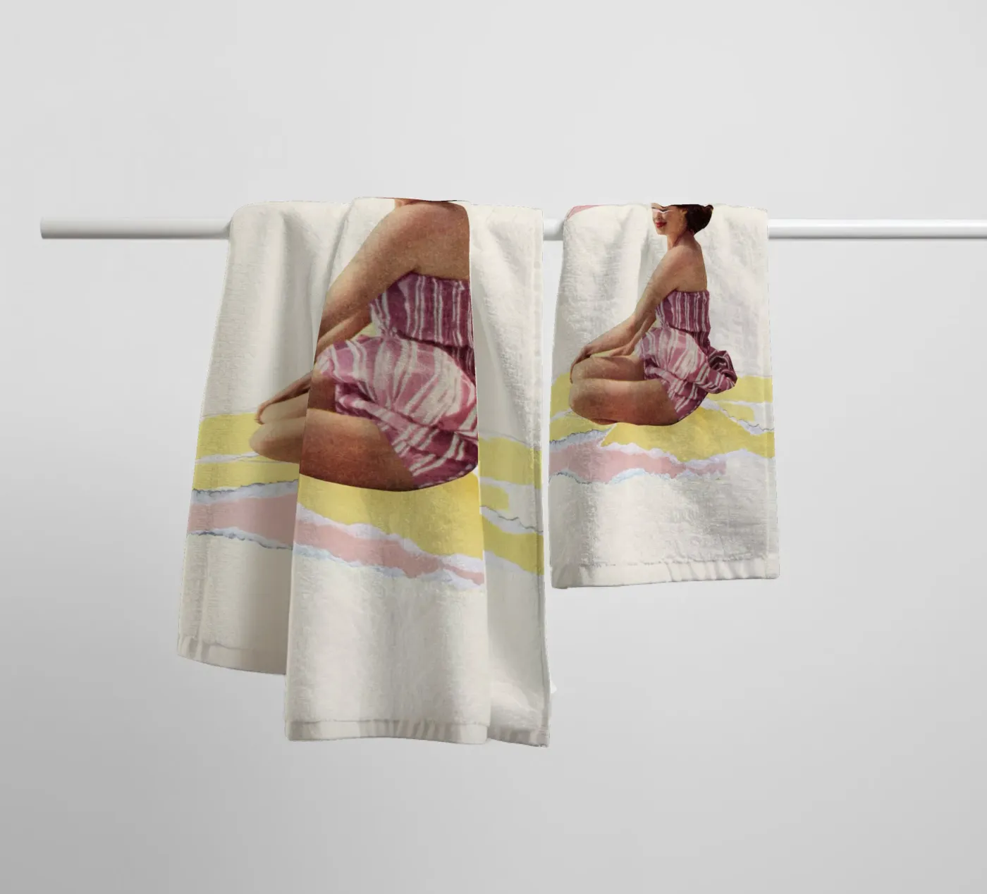 Be Mine towel by Cassia Beck Collage