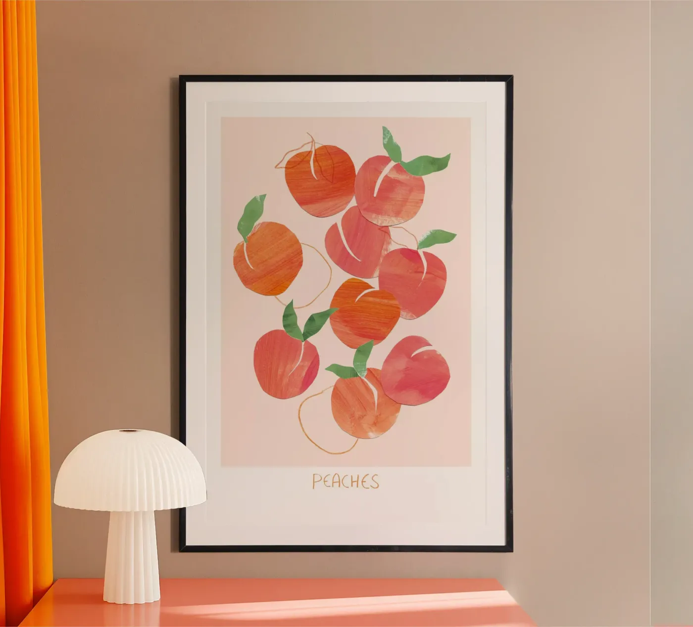 Peaches poster van Farina Kuklinski