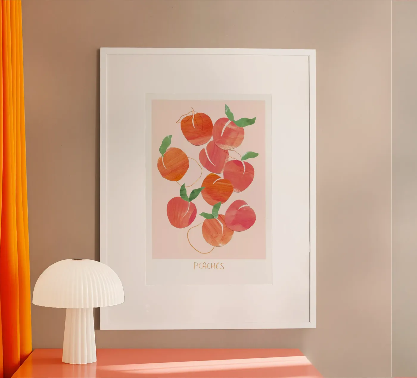 Peaches poster van Farina Kuklinski