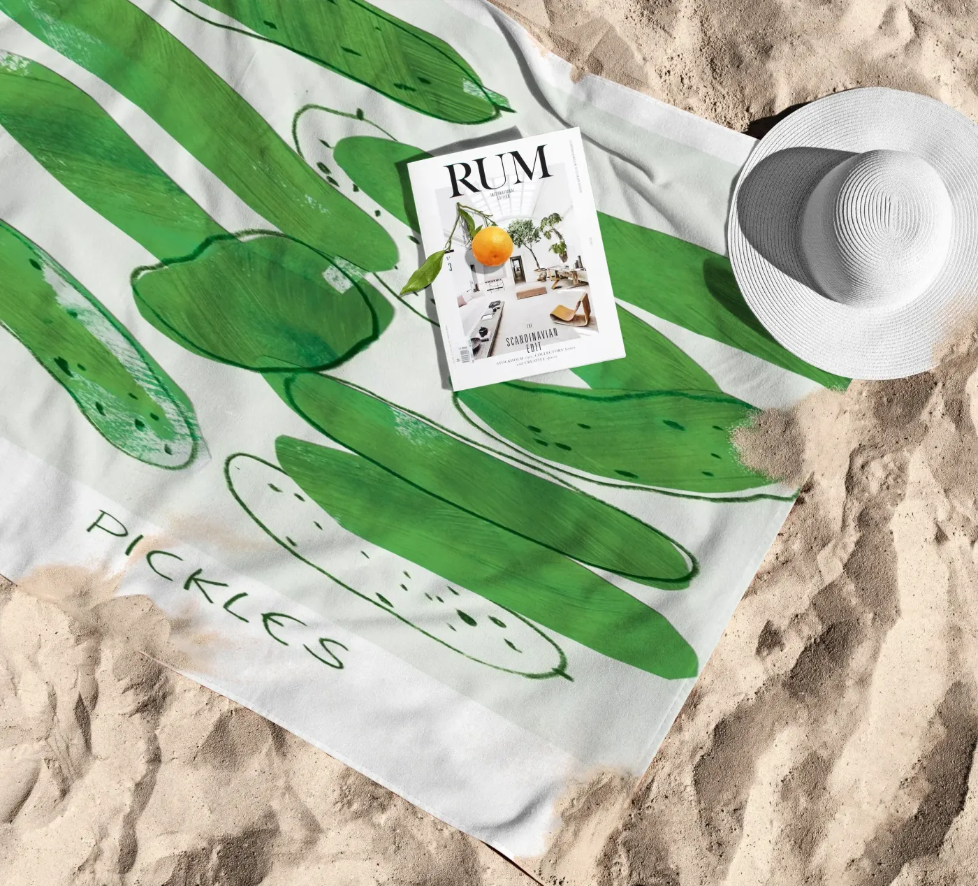 Pickles strandhanddoek van Farina Kuklinski