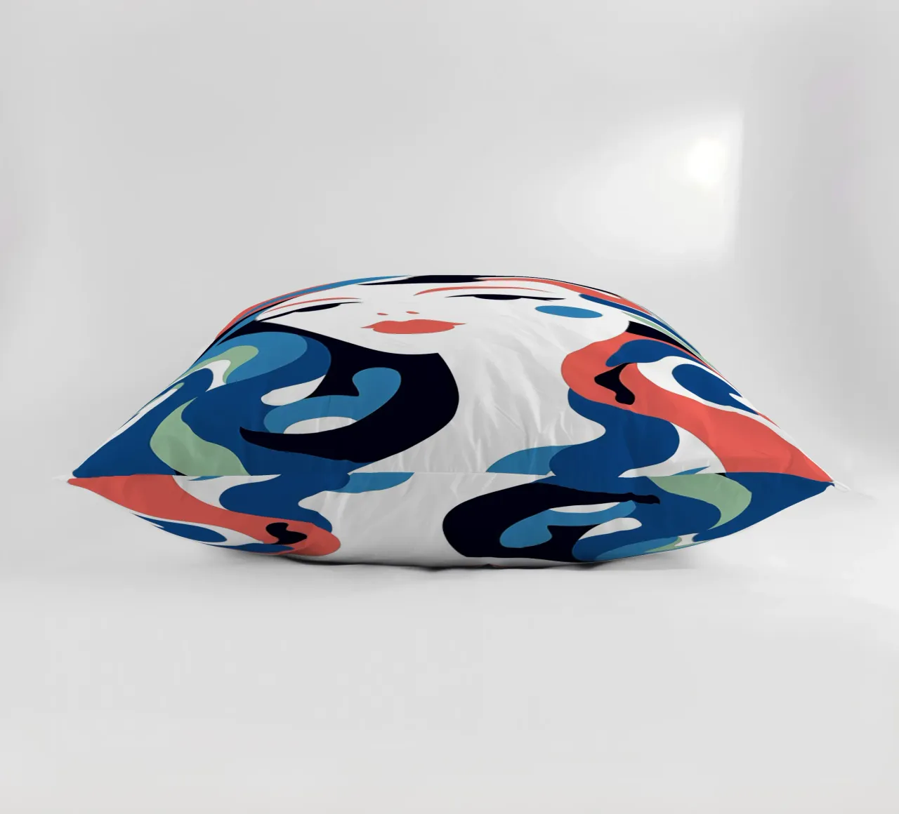 Ritratto di sirena | La Pop Art incontra l'Art Déco cuscino da Autofocus
