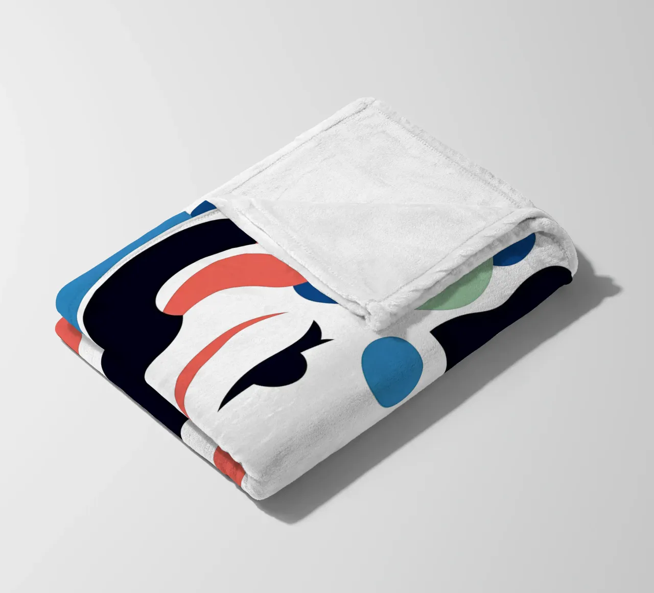 Portrait einer Seejungfrau | Pop-Art trifft auf Art Déco Fleecedecke von Autofocus