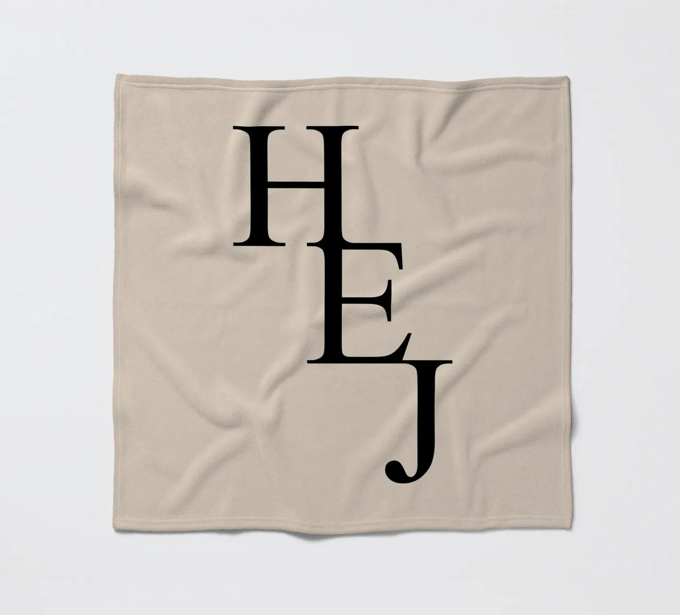 HELLO fleece blanket by Bold Type Co.