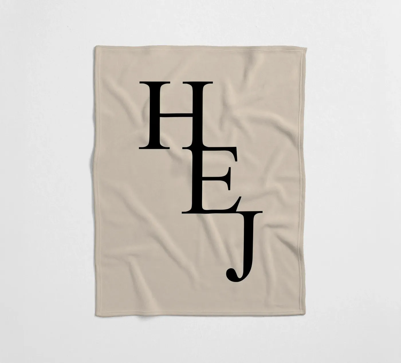 HELLO fleece blanket by Bold Type Co.