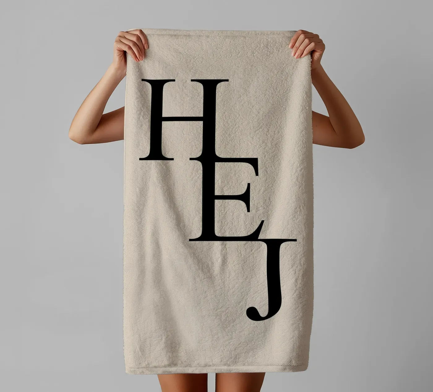 HELLO towel by Bold Type Co.