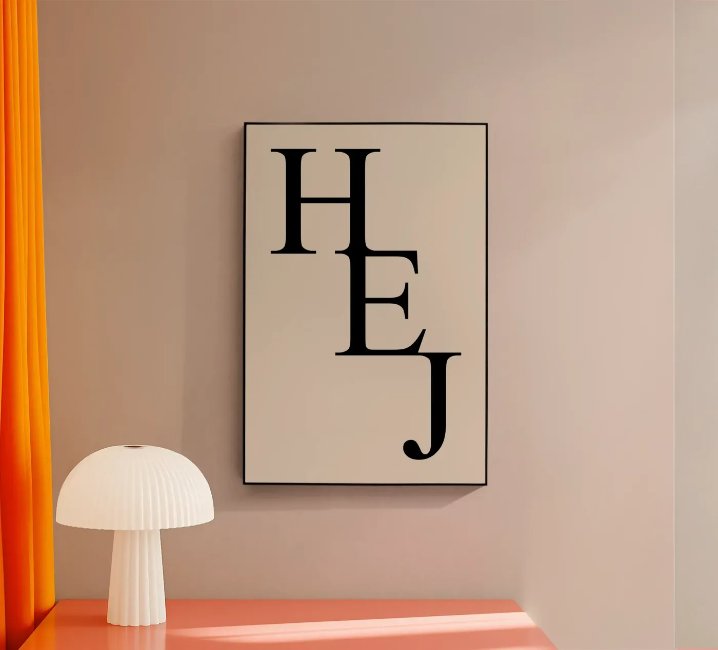 HELLO acrylic glass by Bold Type Co.