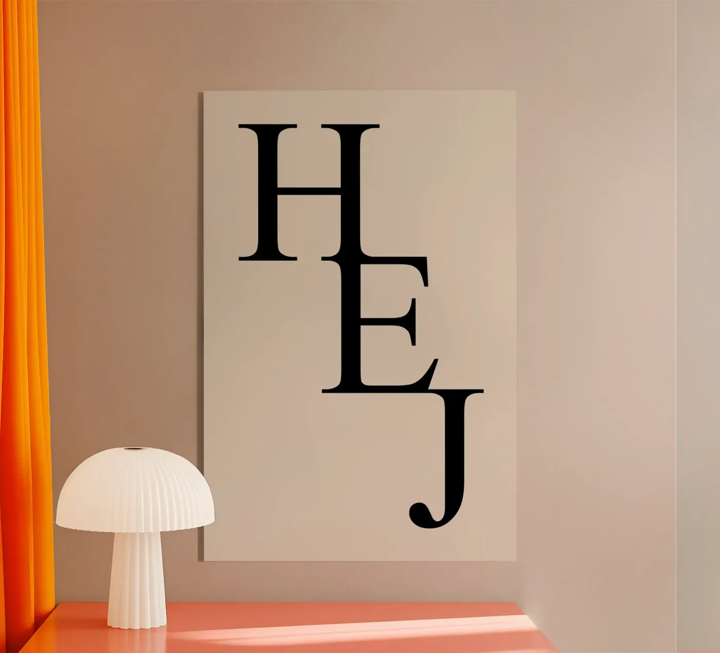 HELLO acrylic glass by Bold Type Co.