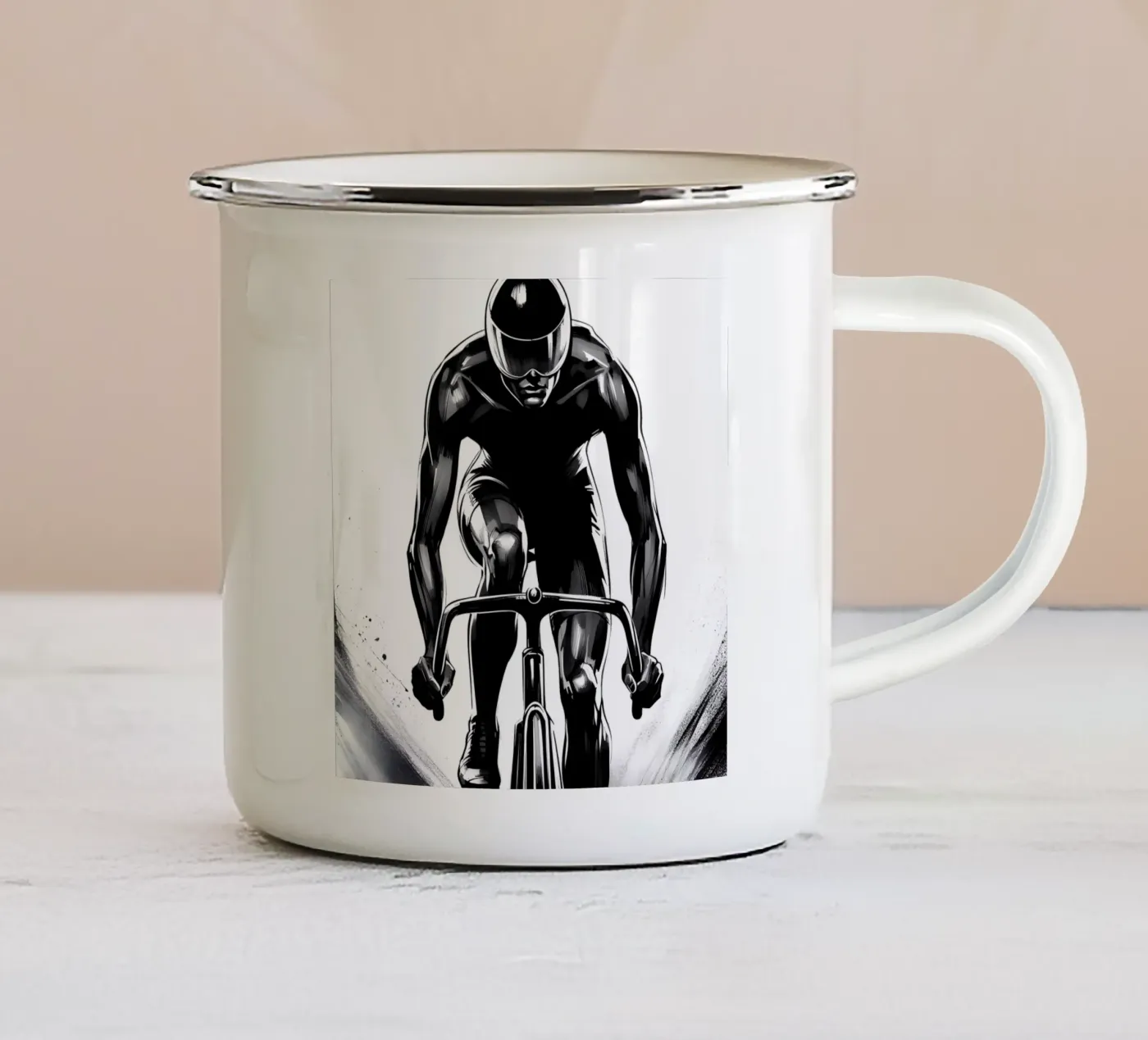 CYCLE enamel mug by ARTOMATIC