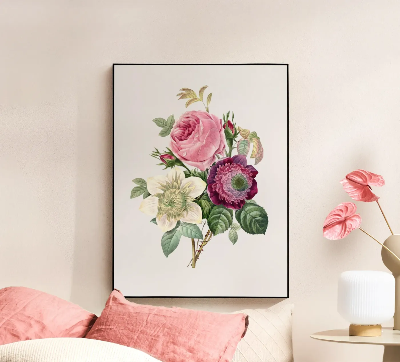 Anemone e rosa cavolo plexiglass da Apolo Prints