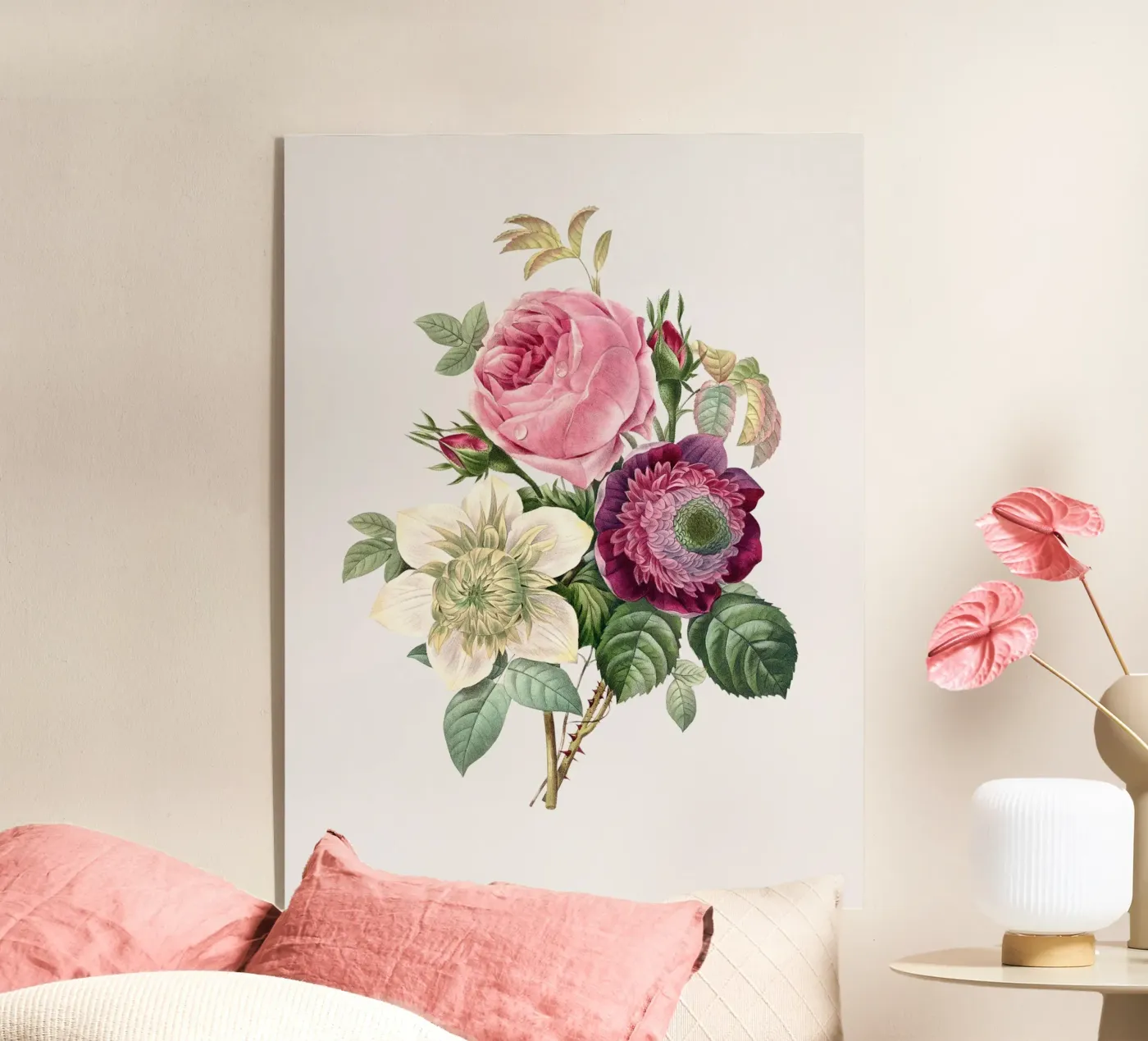 Anemone e rosa cavolo plexiglass da Apolo Prints