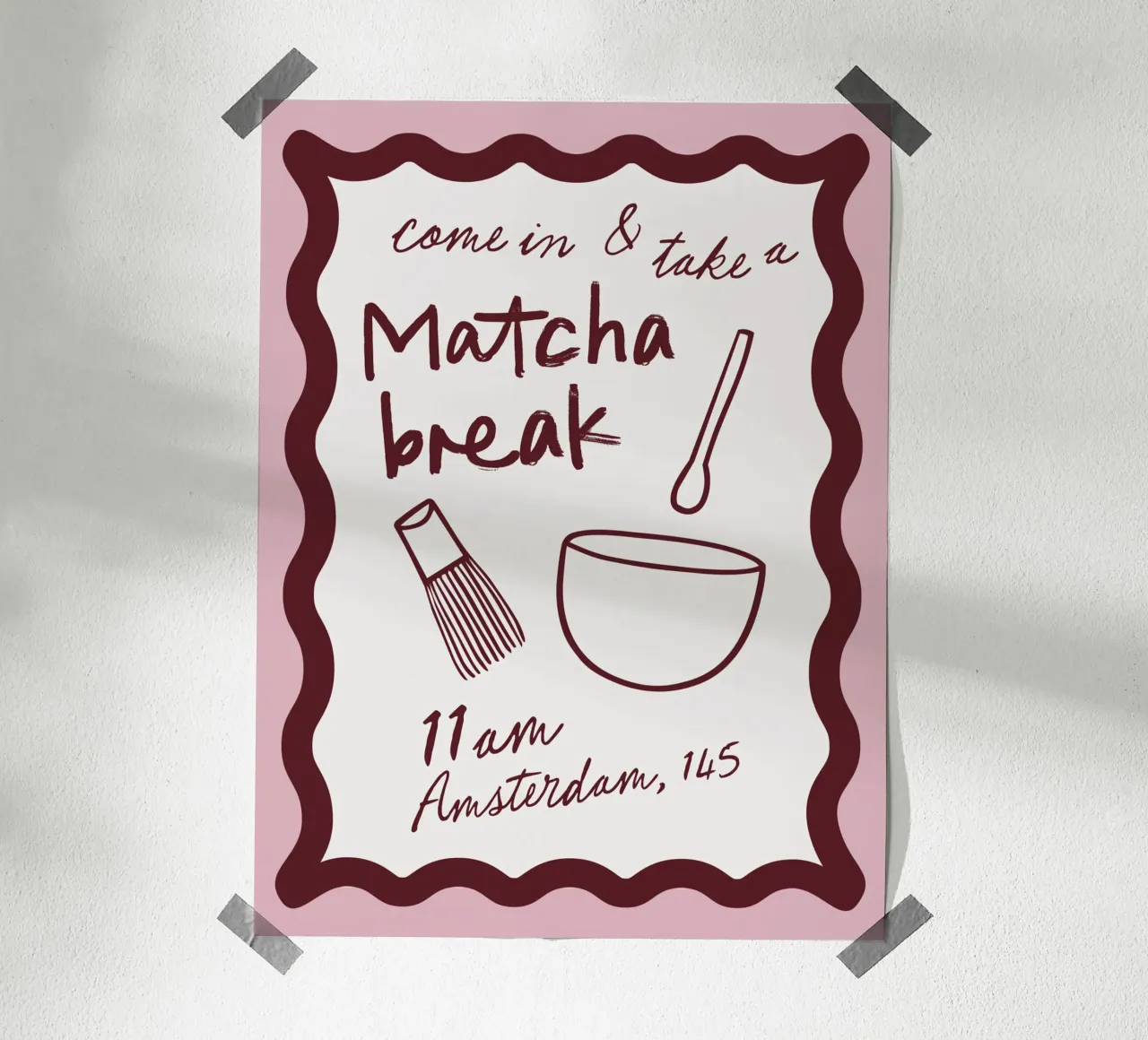 Matcha Break poster da CSK DESIGN
