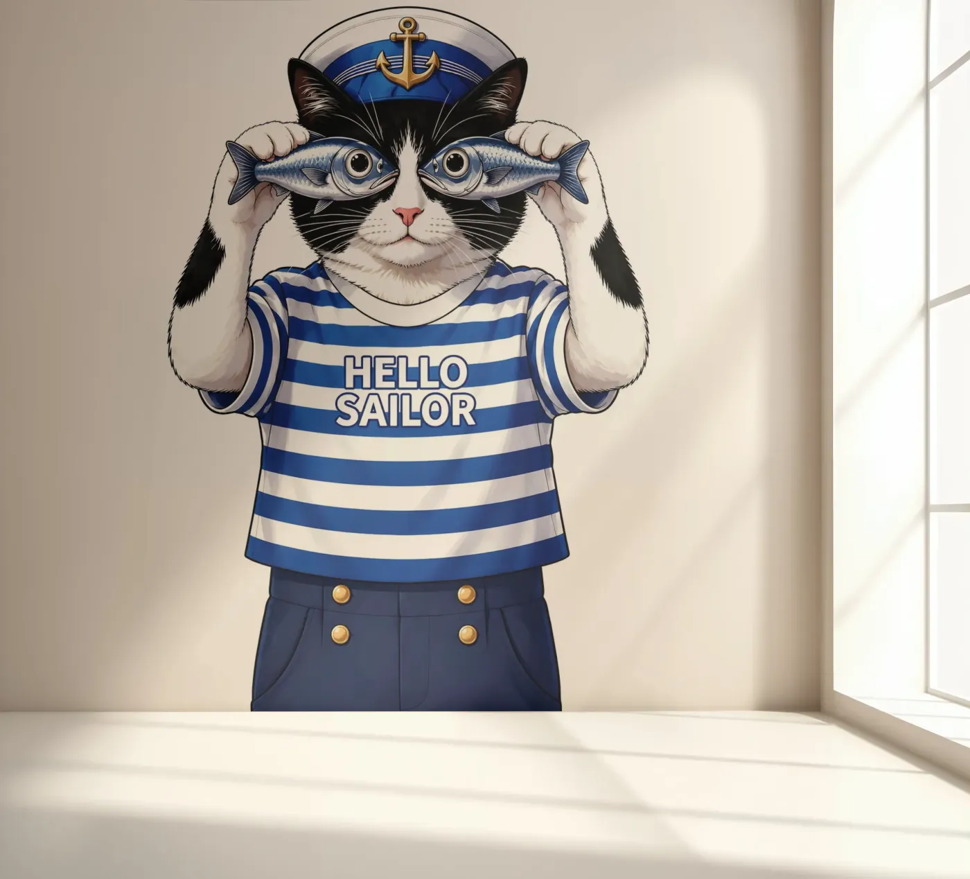 HELLO SAILOR fotobehang van ARTOMATIC