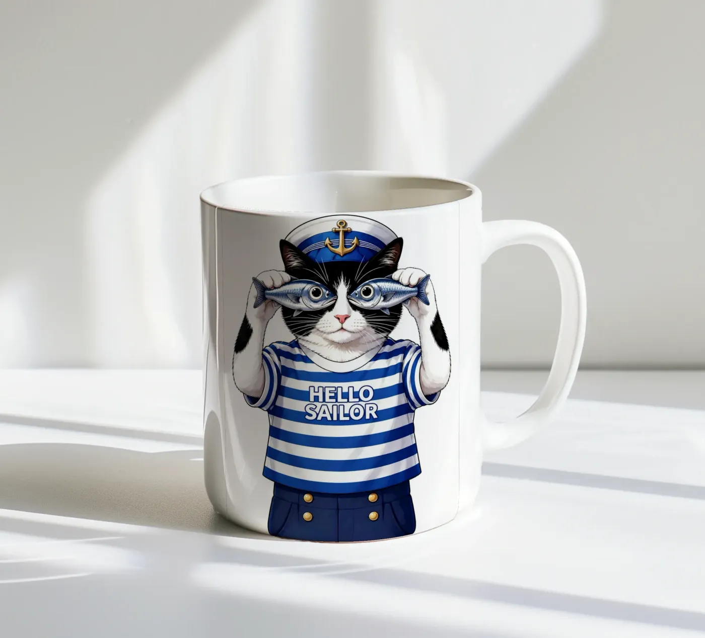 HELLO SAILOR ceramic mug by ARTOMATIC