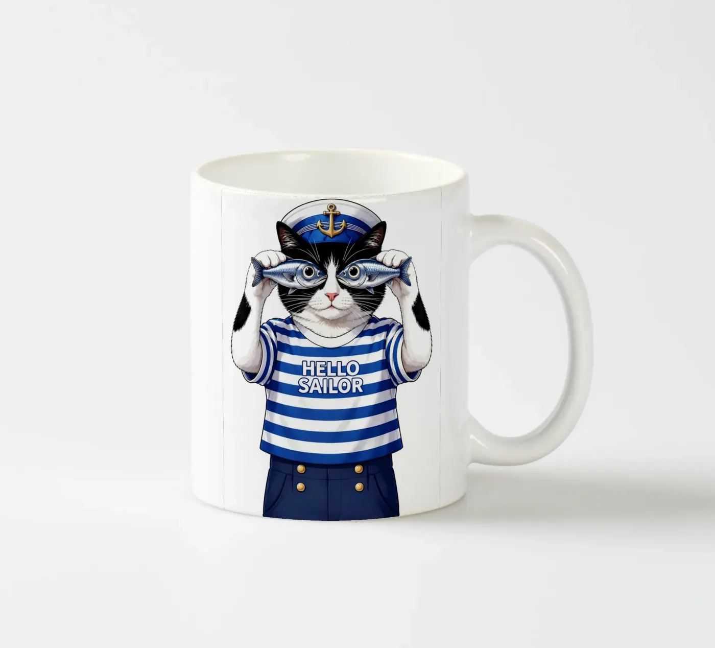 HELLO SAILOR ceramic mug by ARTOMATIC