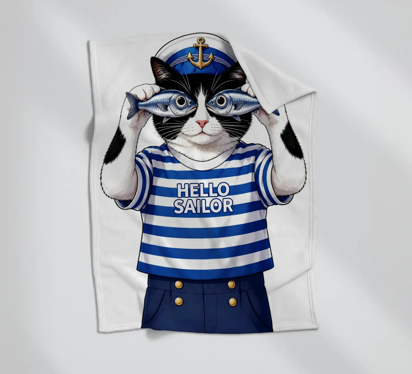 HELLO SAILOR fleecedeken van ARTOMATIC