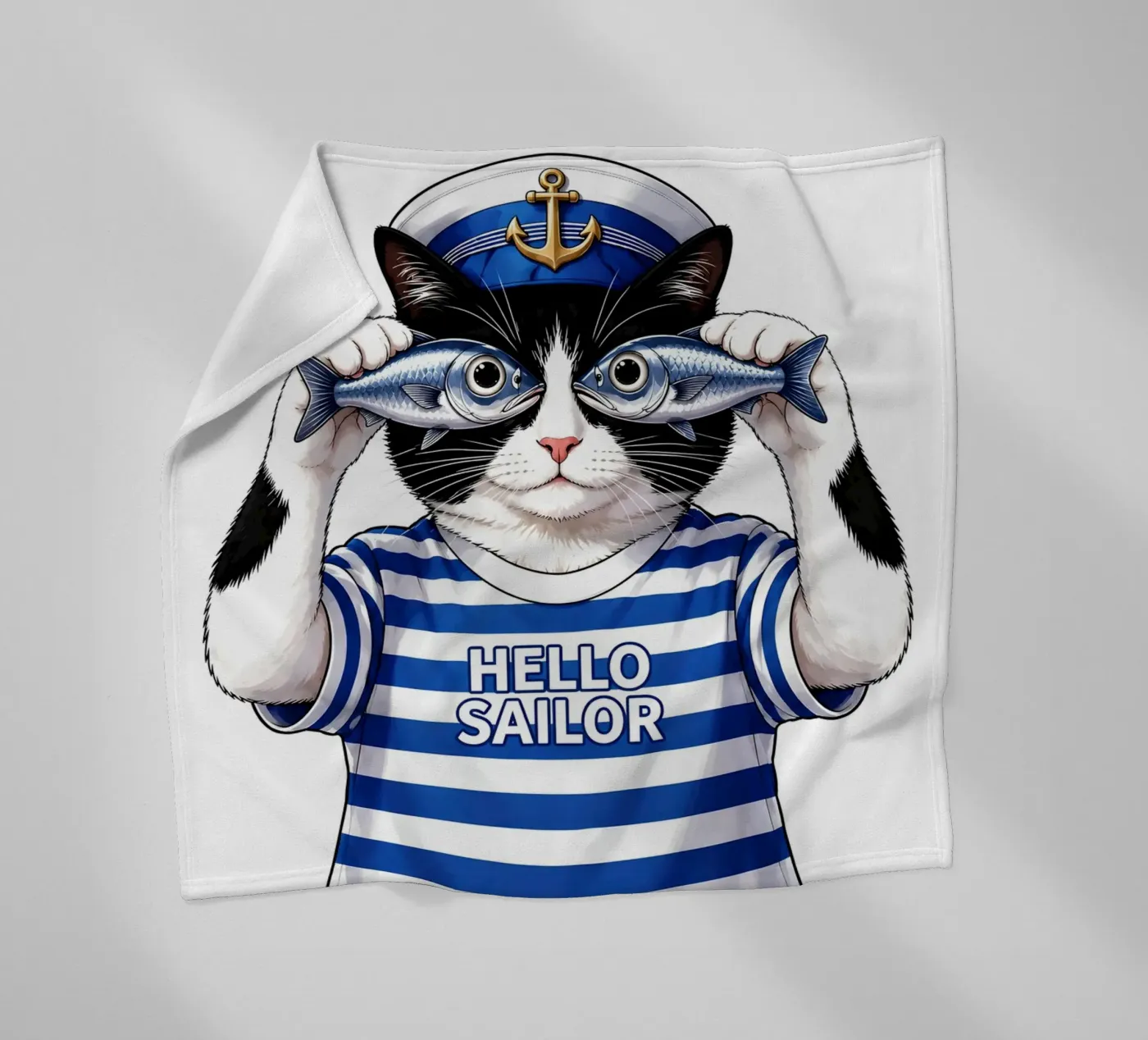HELLO SAILOR fleecedeken van ARTOMATIC