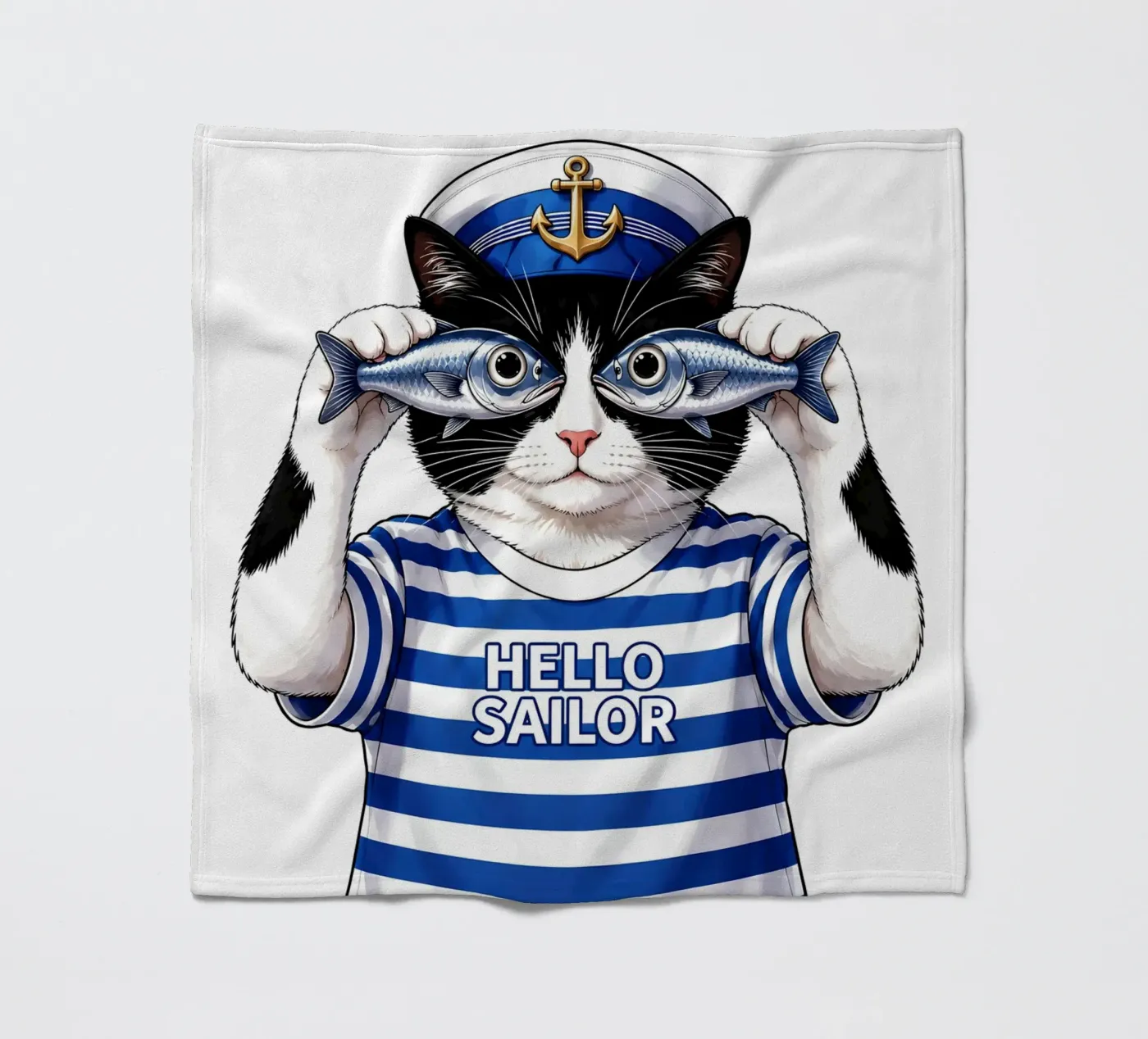 HELLO SAILOR fleecedeken van ARTOMATIC