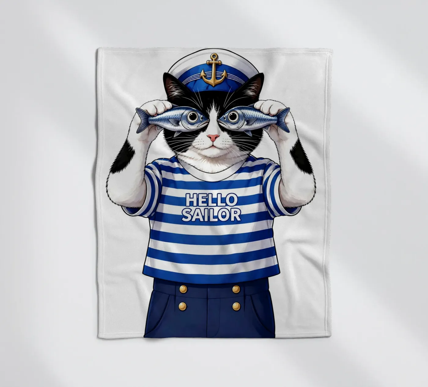 HELLO SAILOR fleecedeken van ARTOMATIC