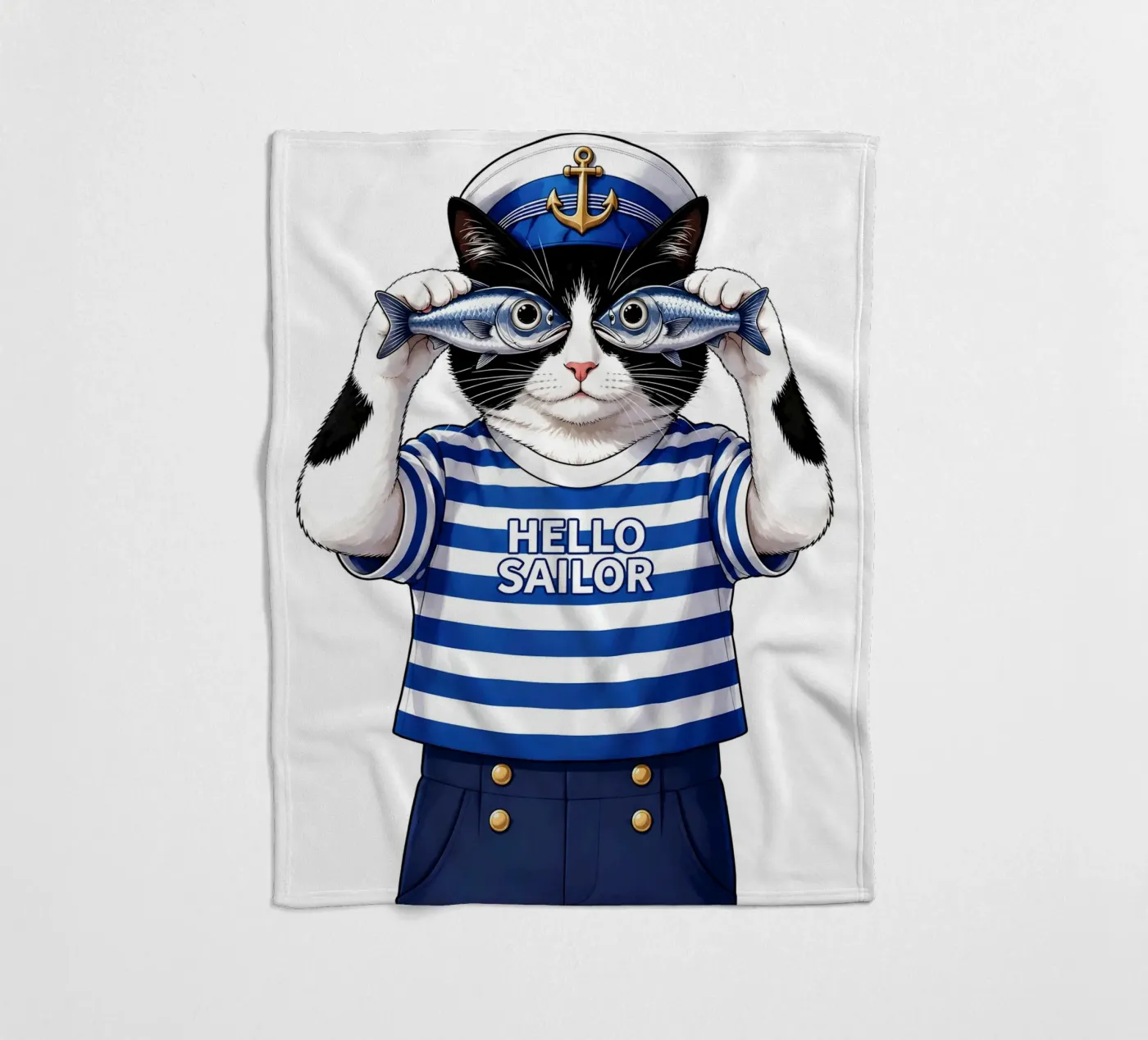 HELLO SAILOR fleecedeken van ARTOMATIC