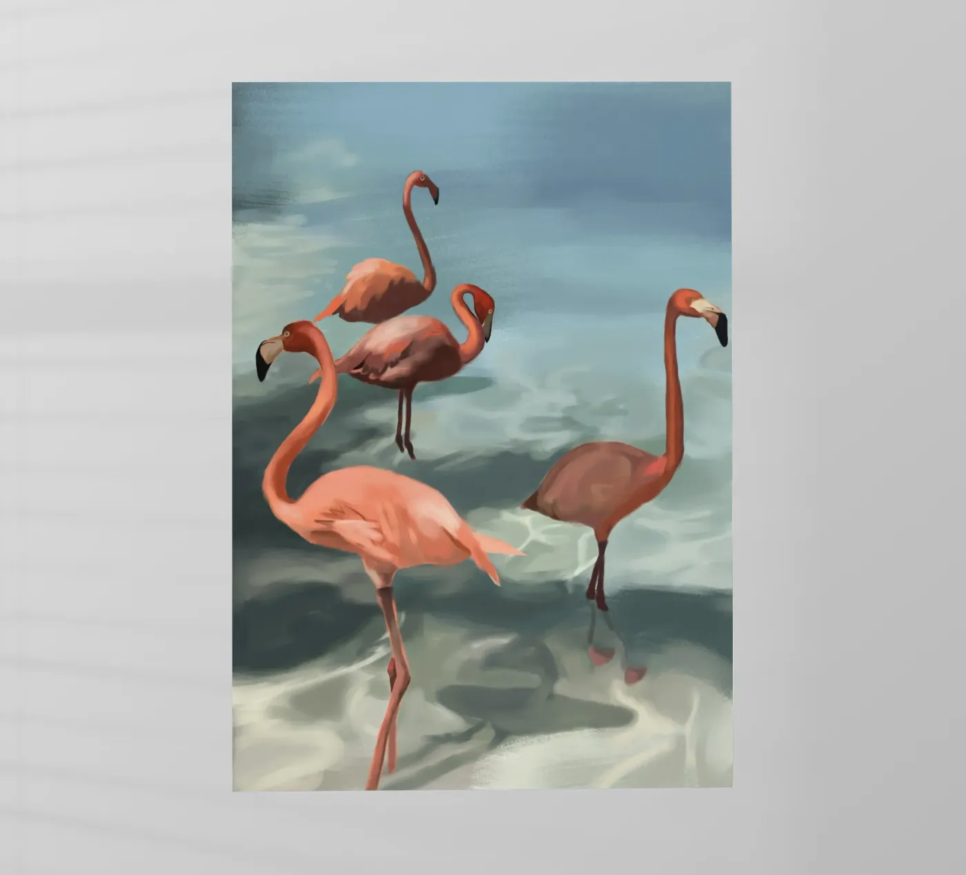 Flamingos pellicola backlit da Verse