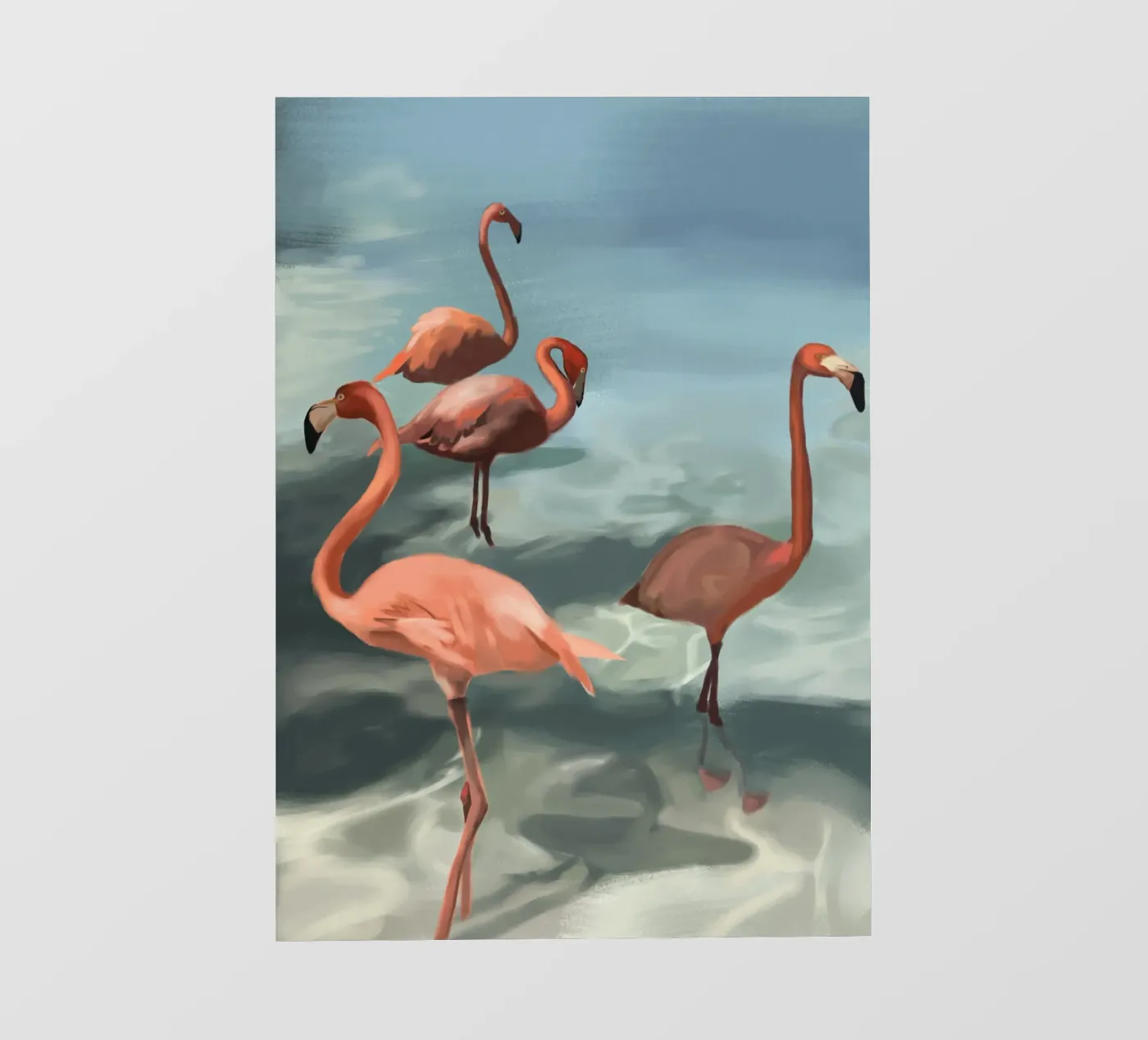 Flamingos pellicola backlit da Verse
