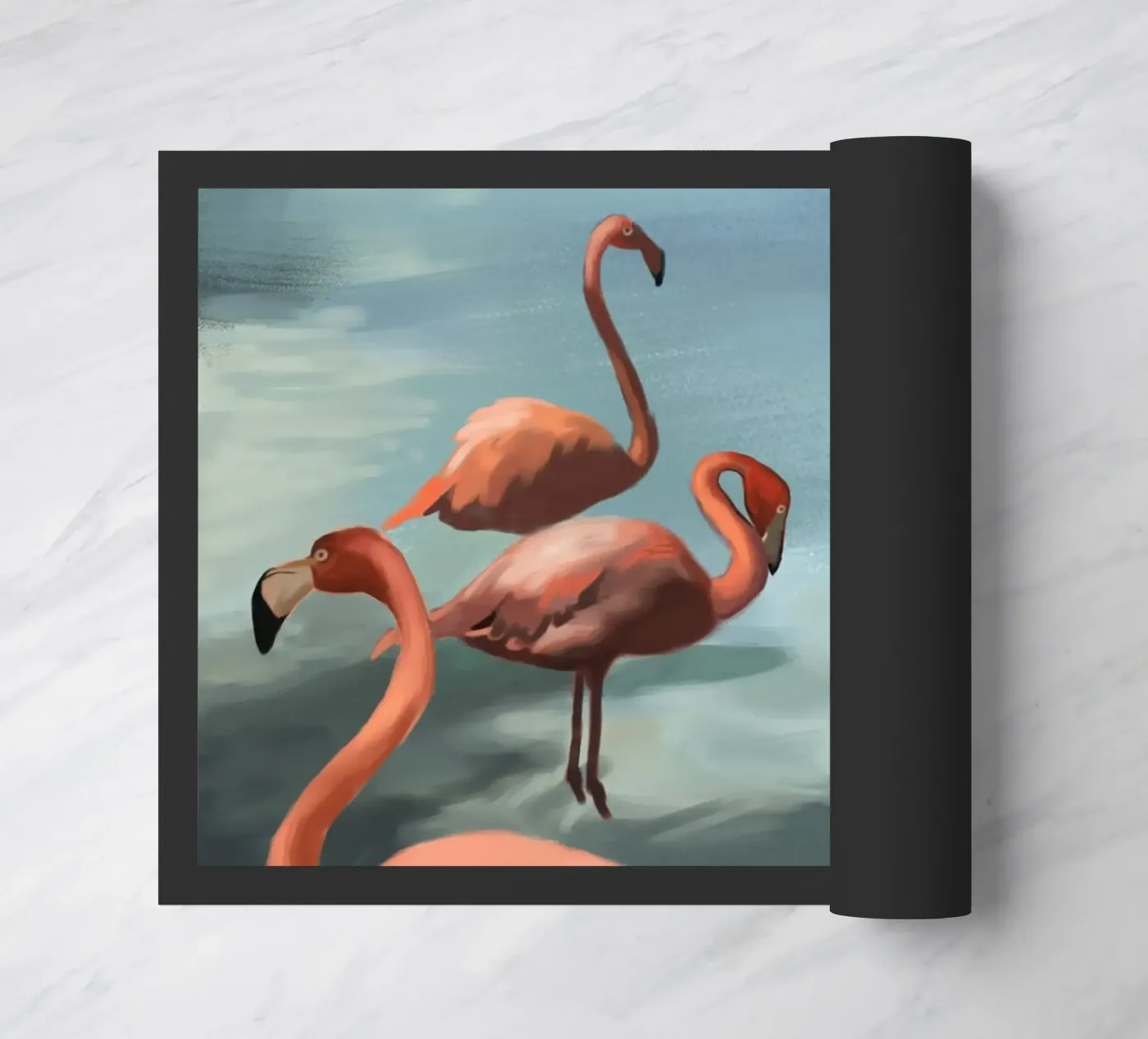 Flamingos doormat by Verse