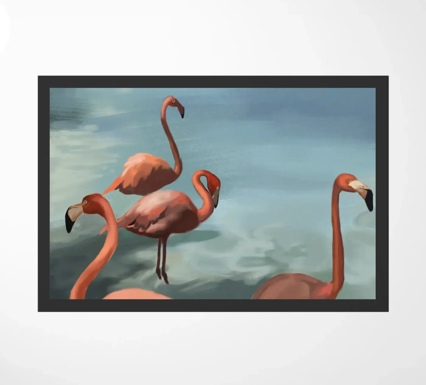 Flamingos doormat by Verse