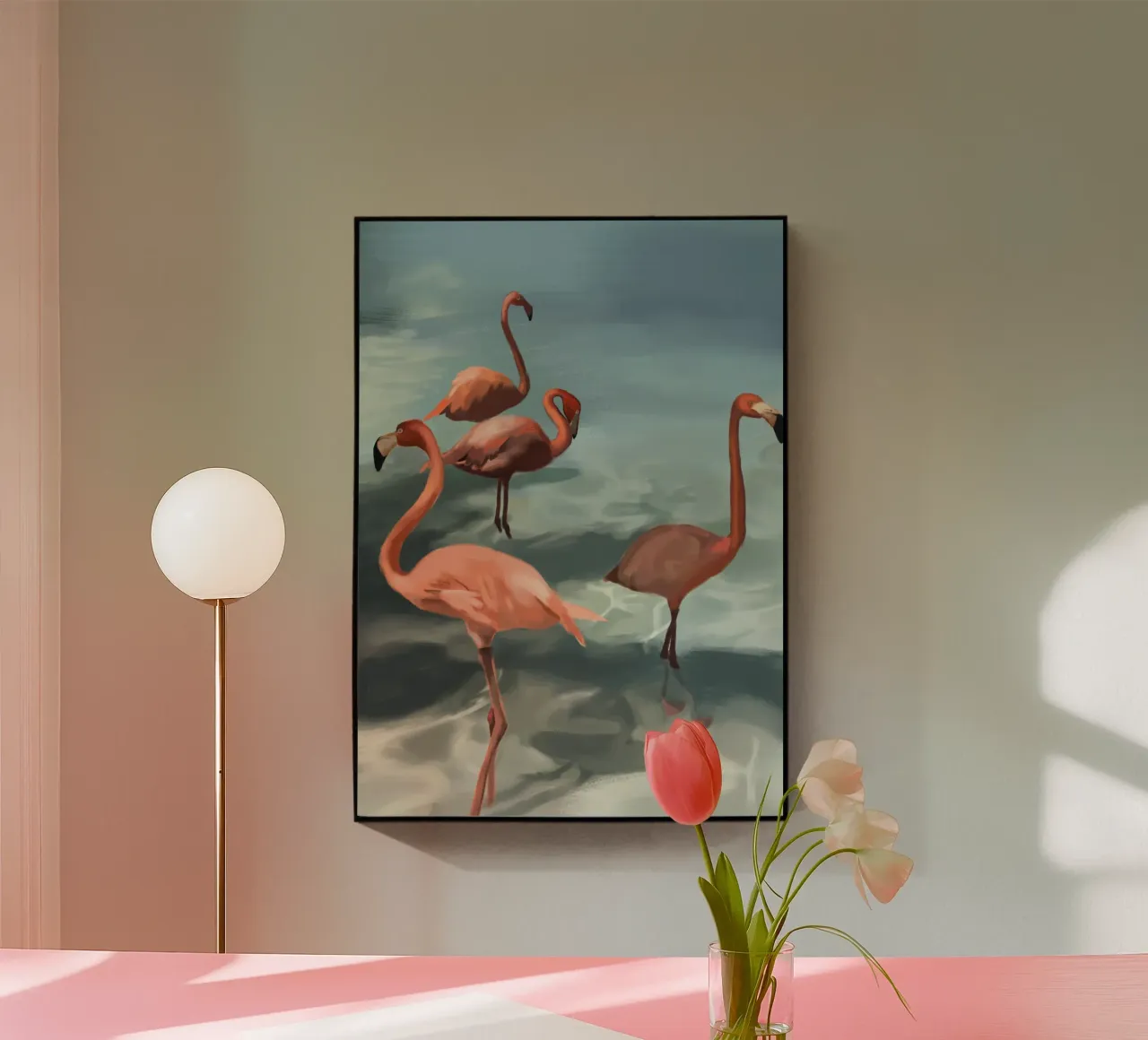 Flamingos plexiglass da Verse