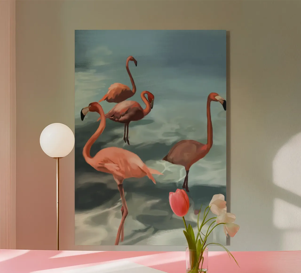 Flamingos plexiglass da Verse