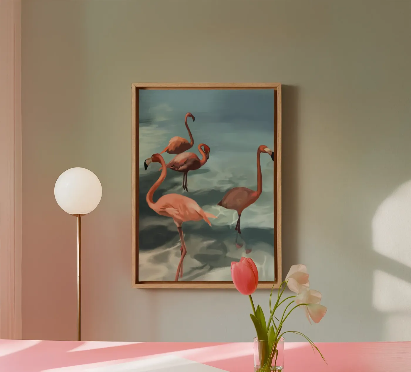 Flamingos tela da Verse
