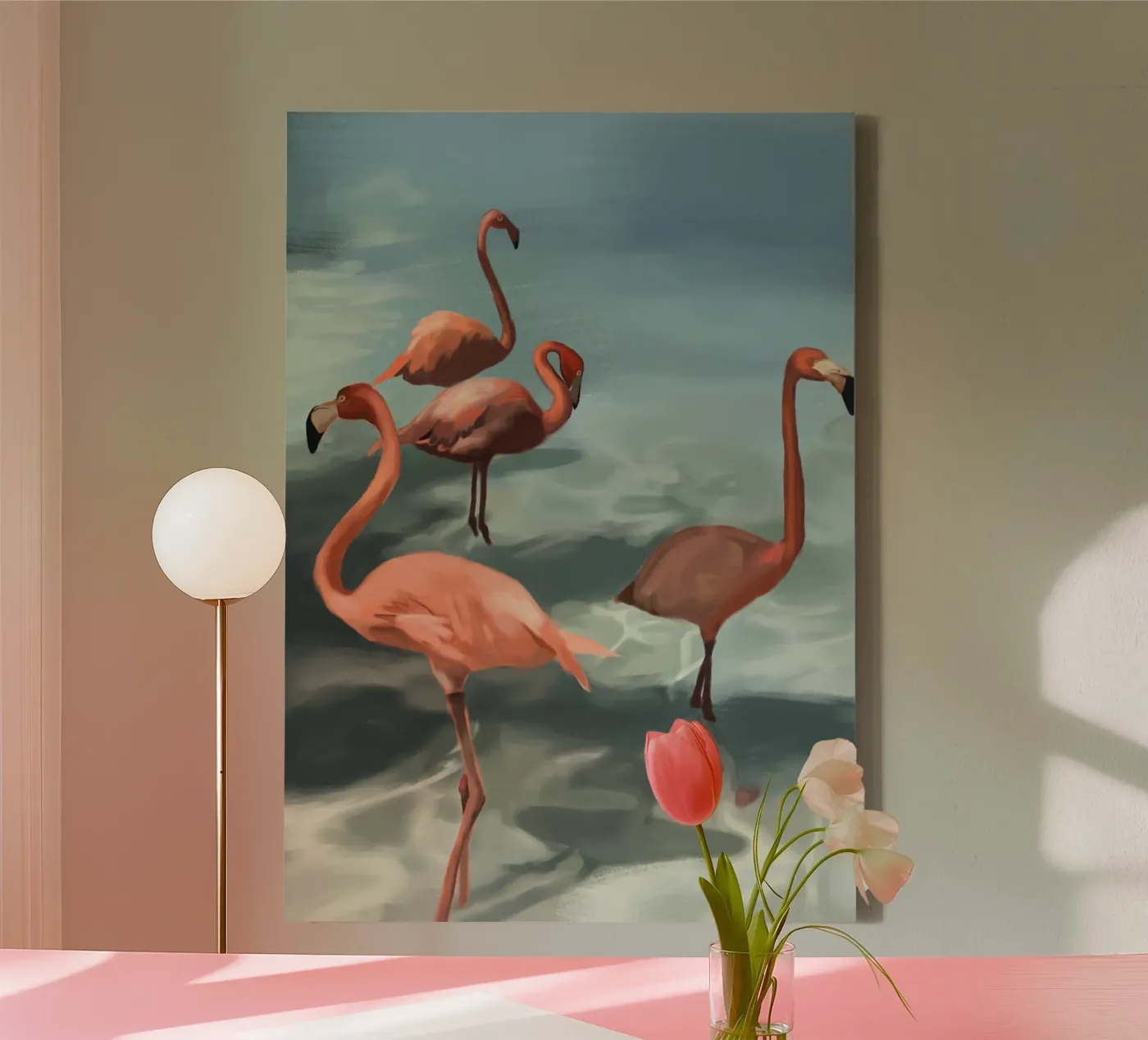 Flamingos tela da Verse