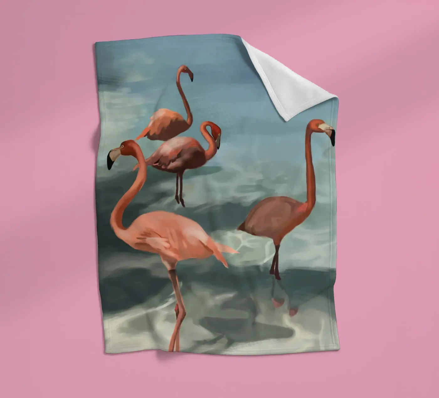Flamingos Fleecedecke von Verse