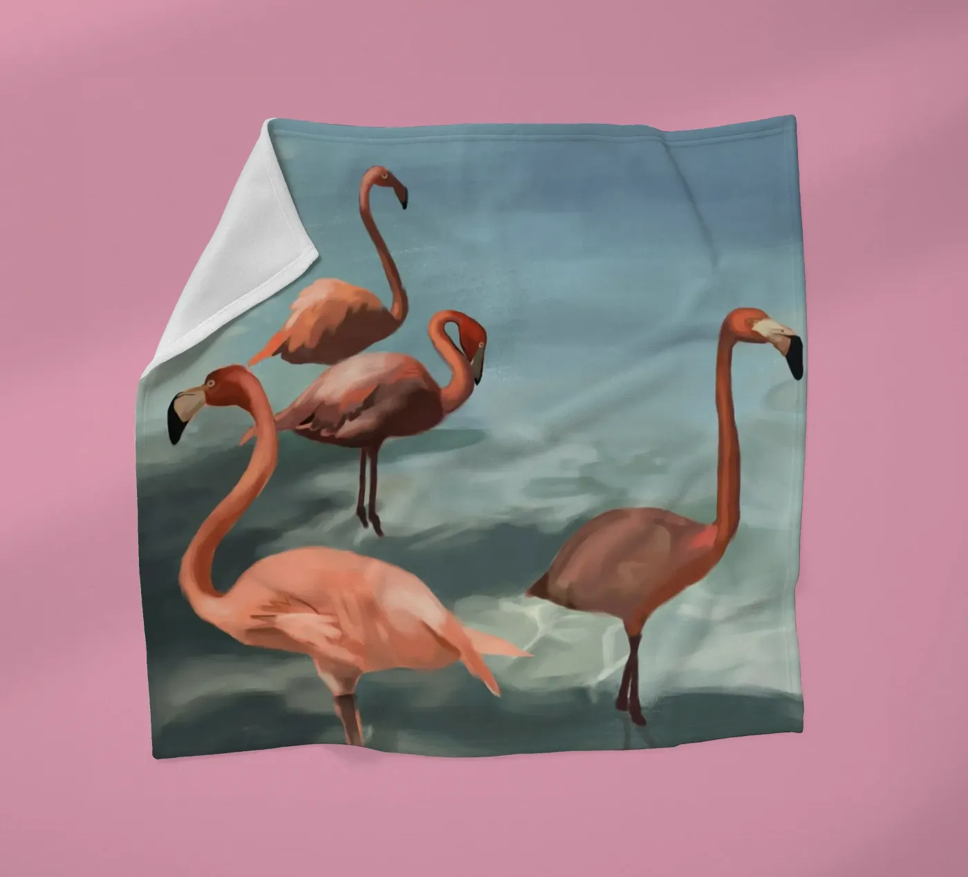 Flamingos Fleecedecke von Verse
