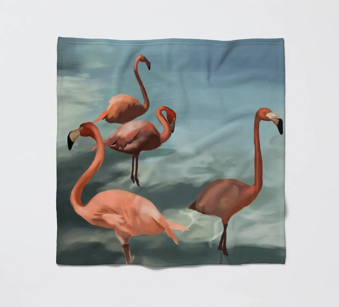 Flamingos Fleecedecke von Verse
