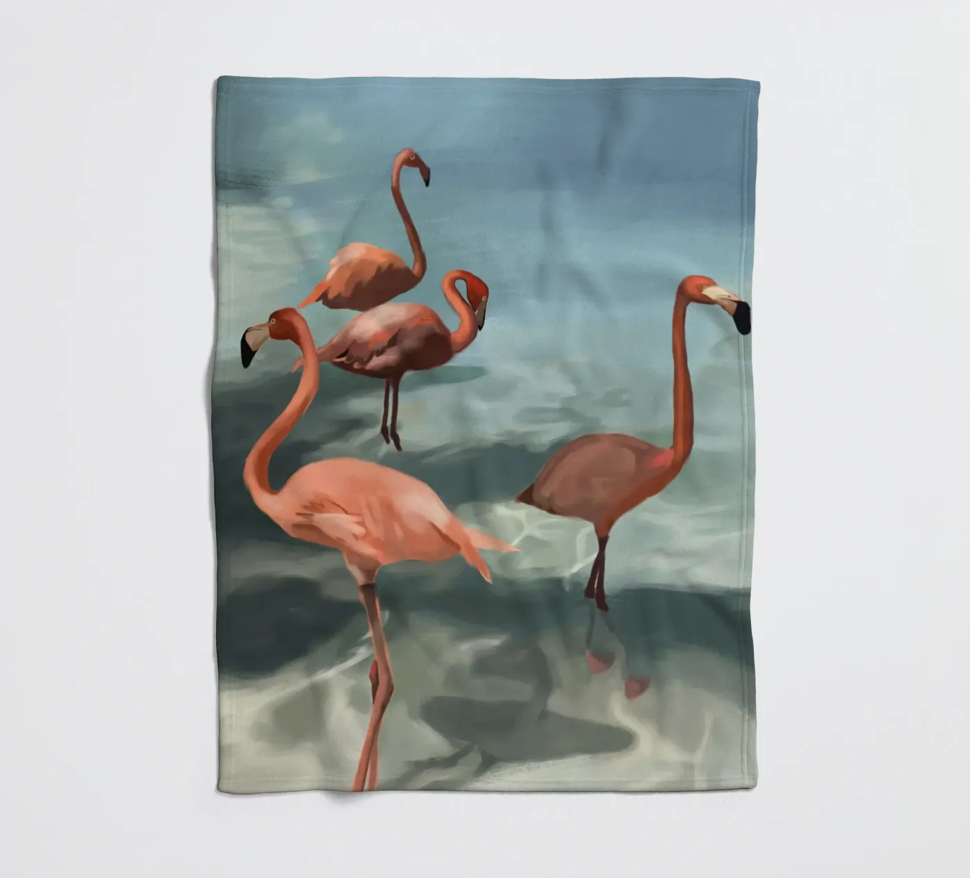 Flamingos Fleecedecke von Verse