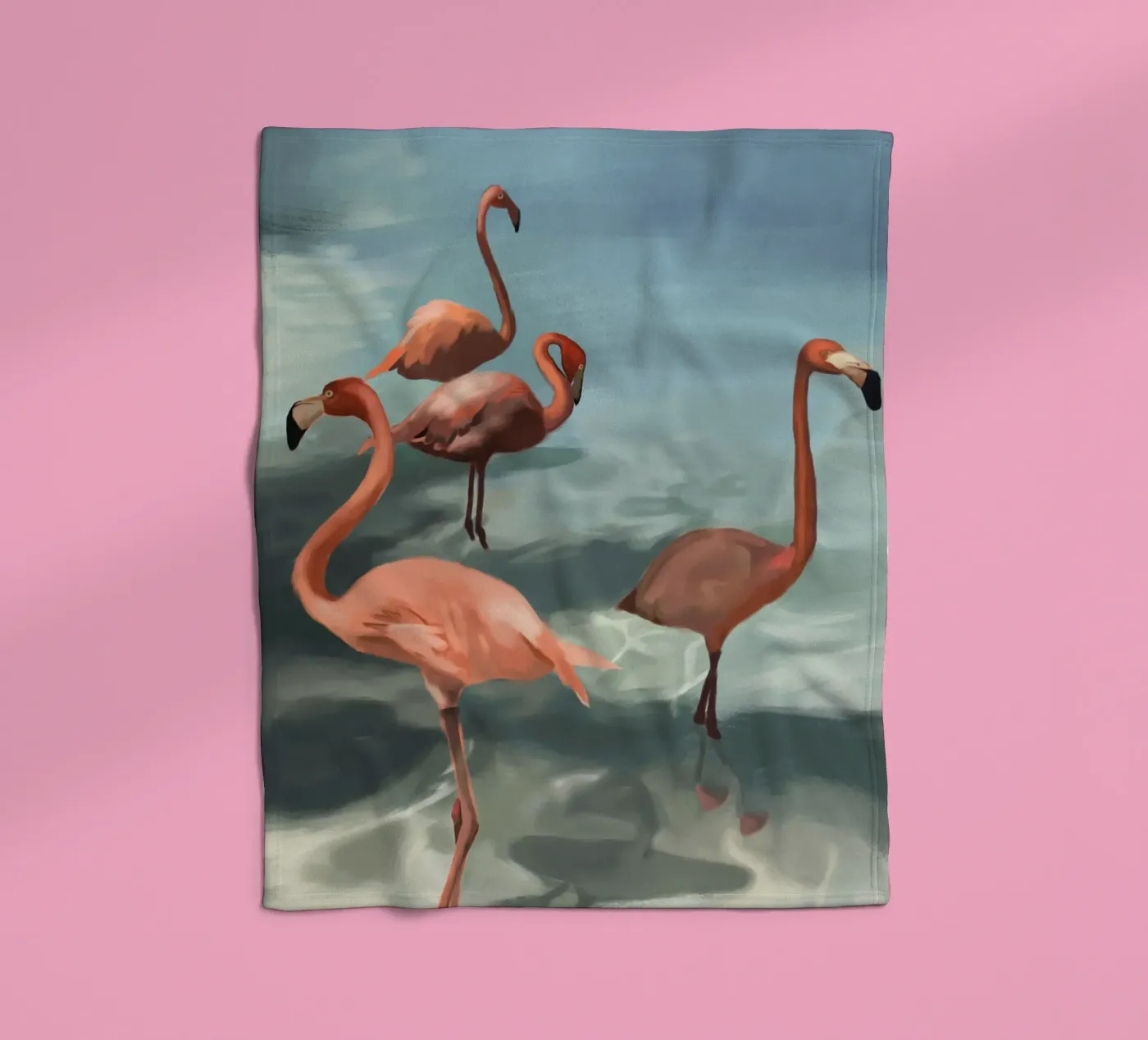 Flamingos Fleecedecke von Verse