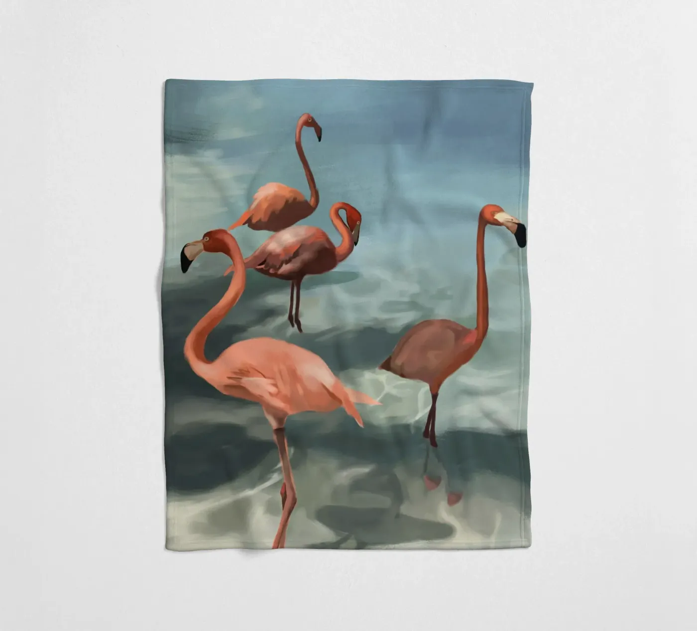 Flamingos Fleecedecke von Verse