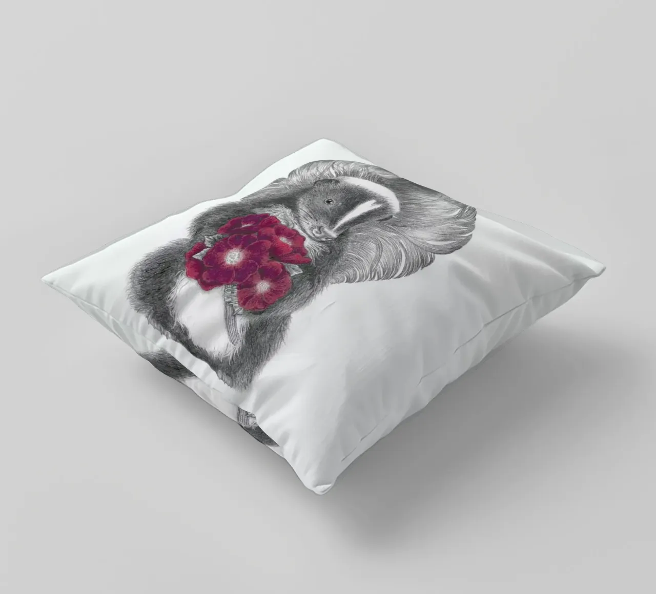 Scruffles Wigglebottom Skunk Kissen von Le Canot Rouge