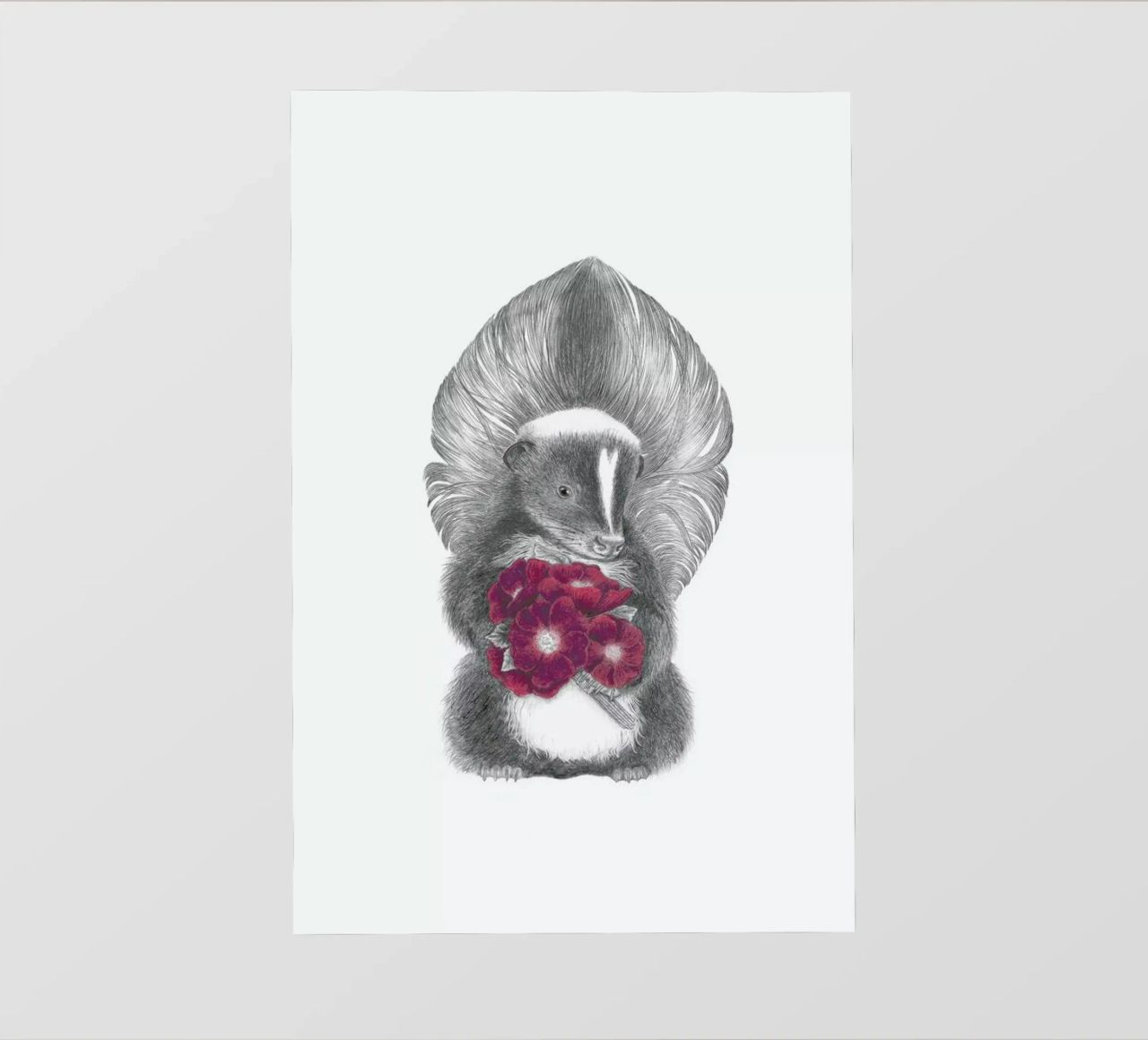 Scruffles Wigglebottom Skunk telo in pvc da Le Canot Rouge