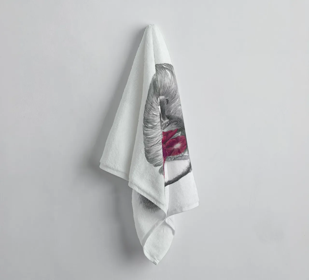 Scruffles Wigglebottom Skunk asciugamano da bagno da Le Canot Rouge