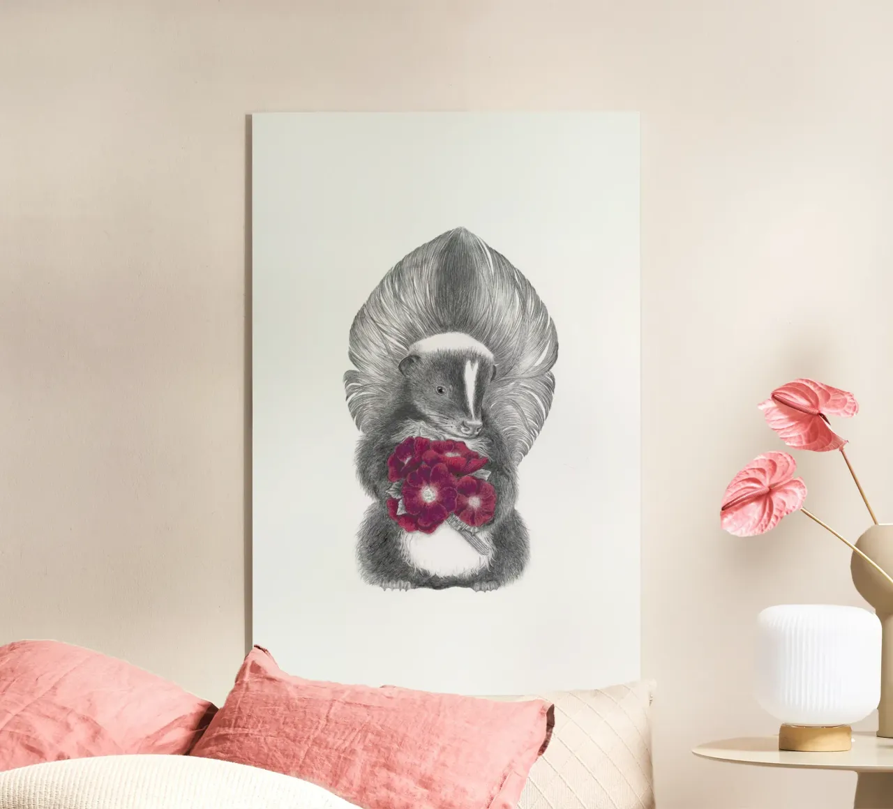 Scruffles Wigglebottom Skunk plexiglass da Le Canot Rouge