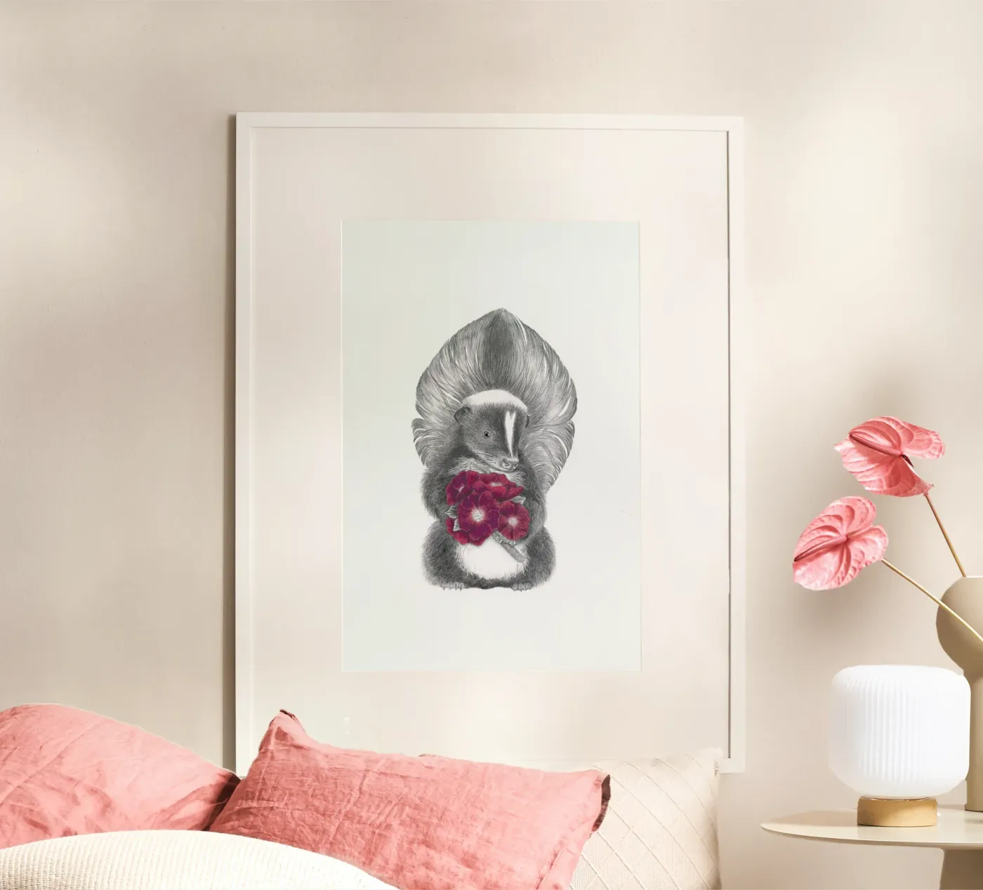 Scruffles Wigglebottom Skunk poster da Le Canot Rouge