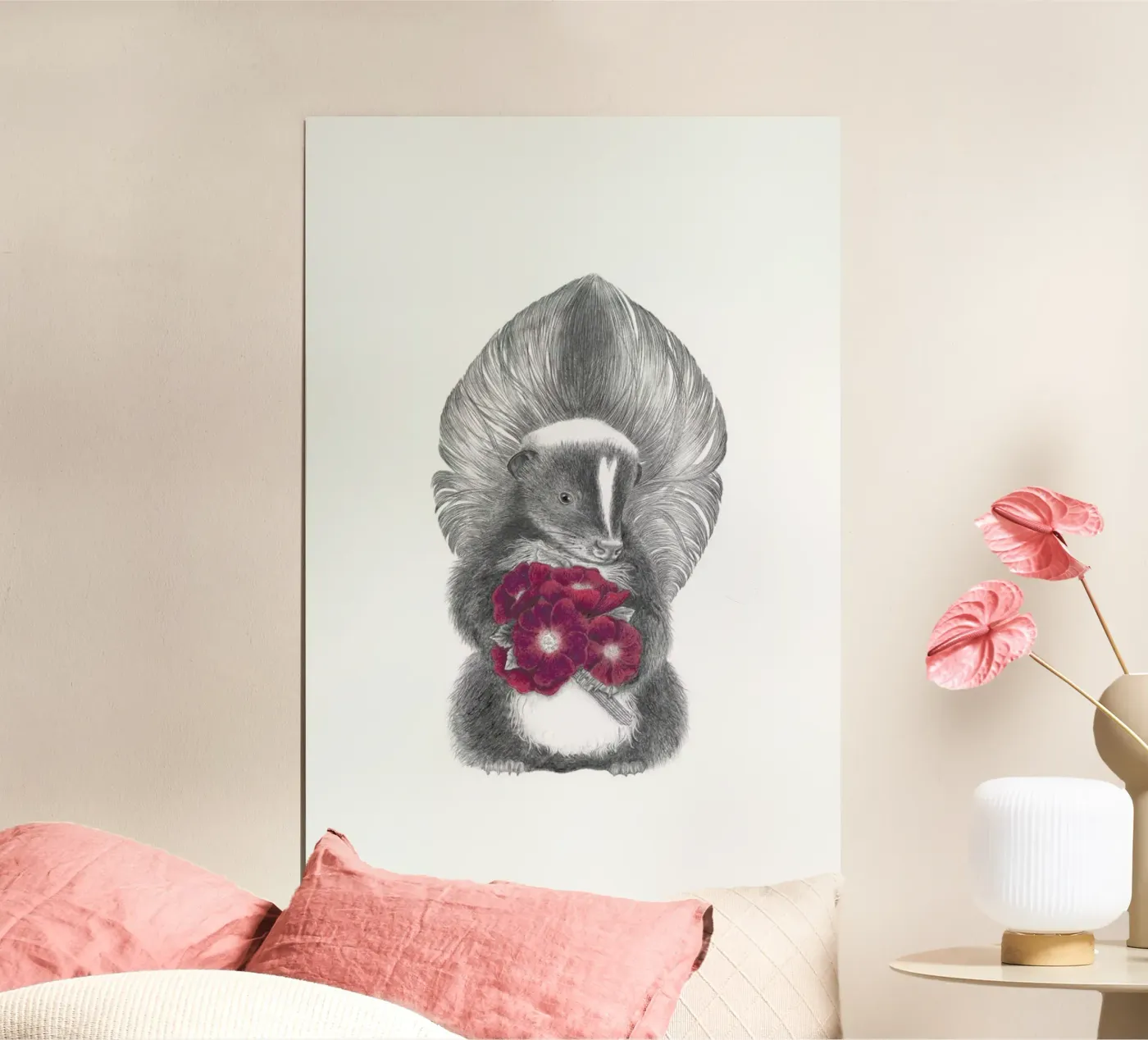 Scruffles Wigglebottom Skunk poster da Le Canot Rouge
